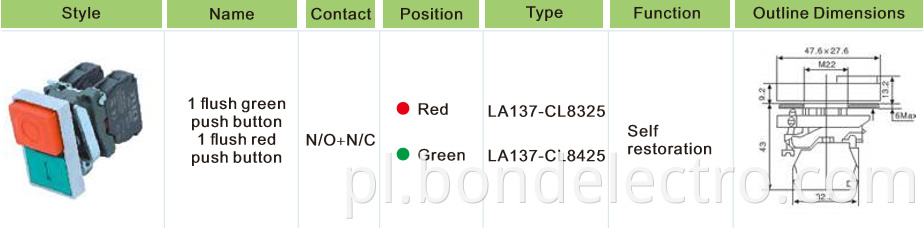 XB4-BL8325 Pushbutton Switch